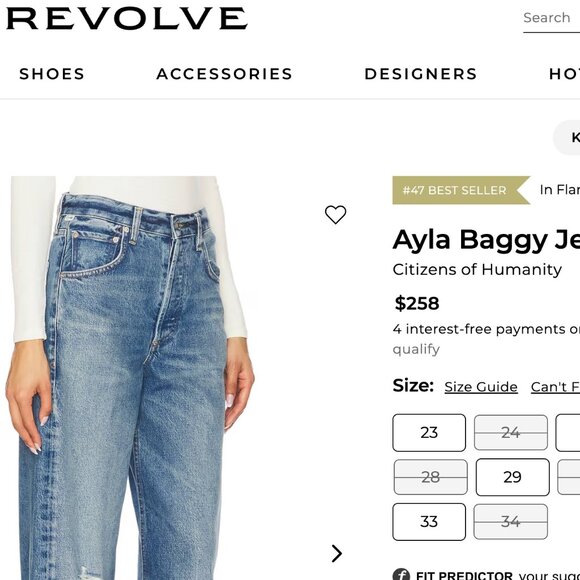 Citizens of Humanity Ayla Baggy Jeans – Size 26 - Picture 6 of 12